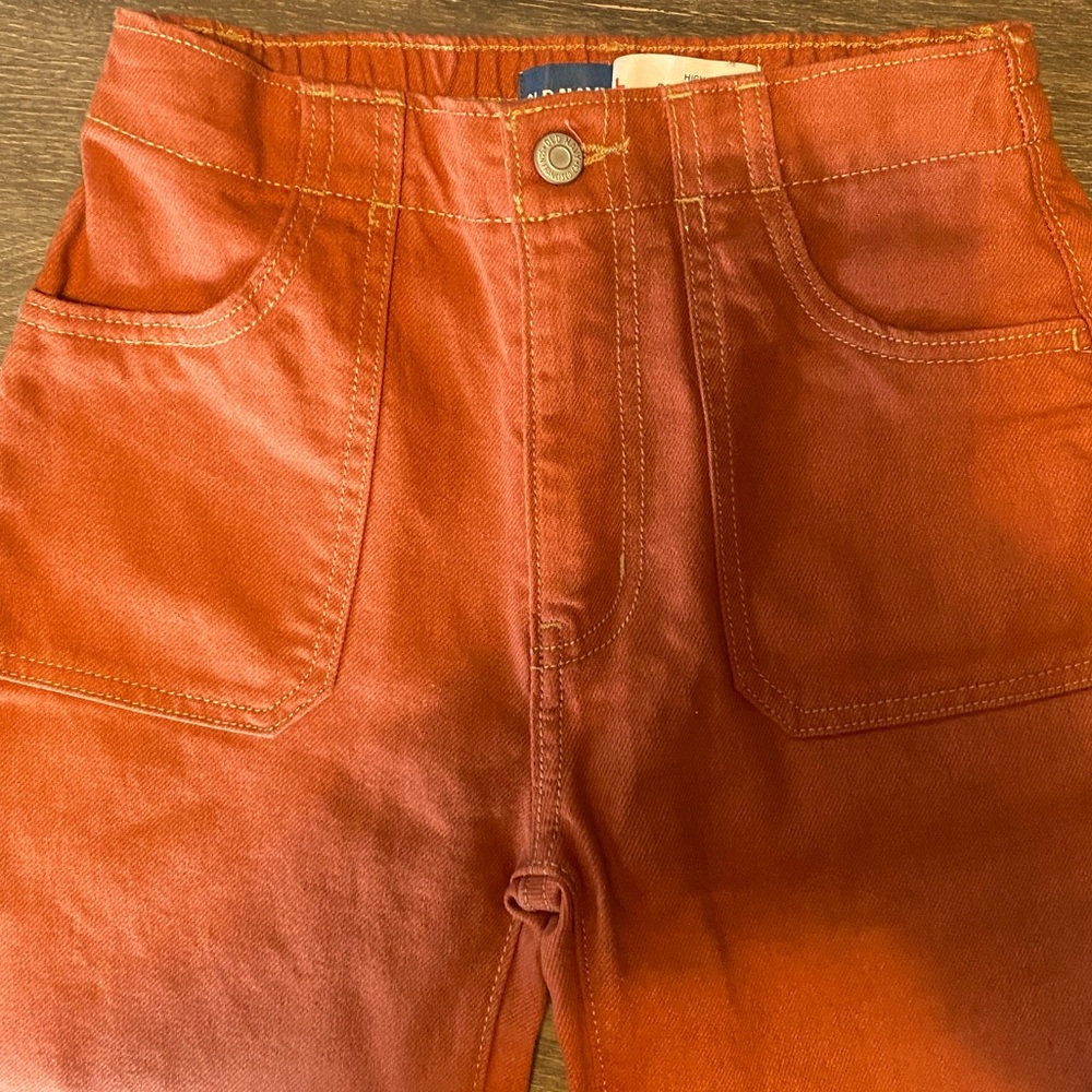 Old Navy Rust High-Rise Wide Leg Pants
